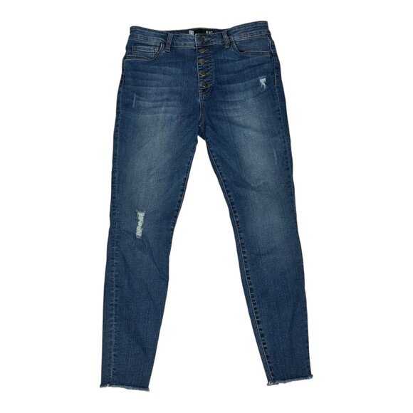 KUT from the Kloth Women's Donna High Rise Distressed Ankle Skinny Jeans Size 8 - Picture 1 of 15